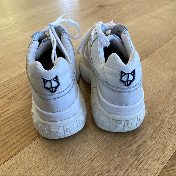 Naked Wolfe - Sporty Leather Platform Shoes in White - Picture 5 of 10